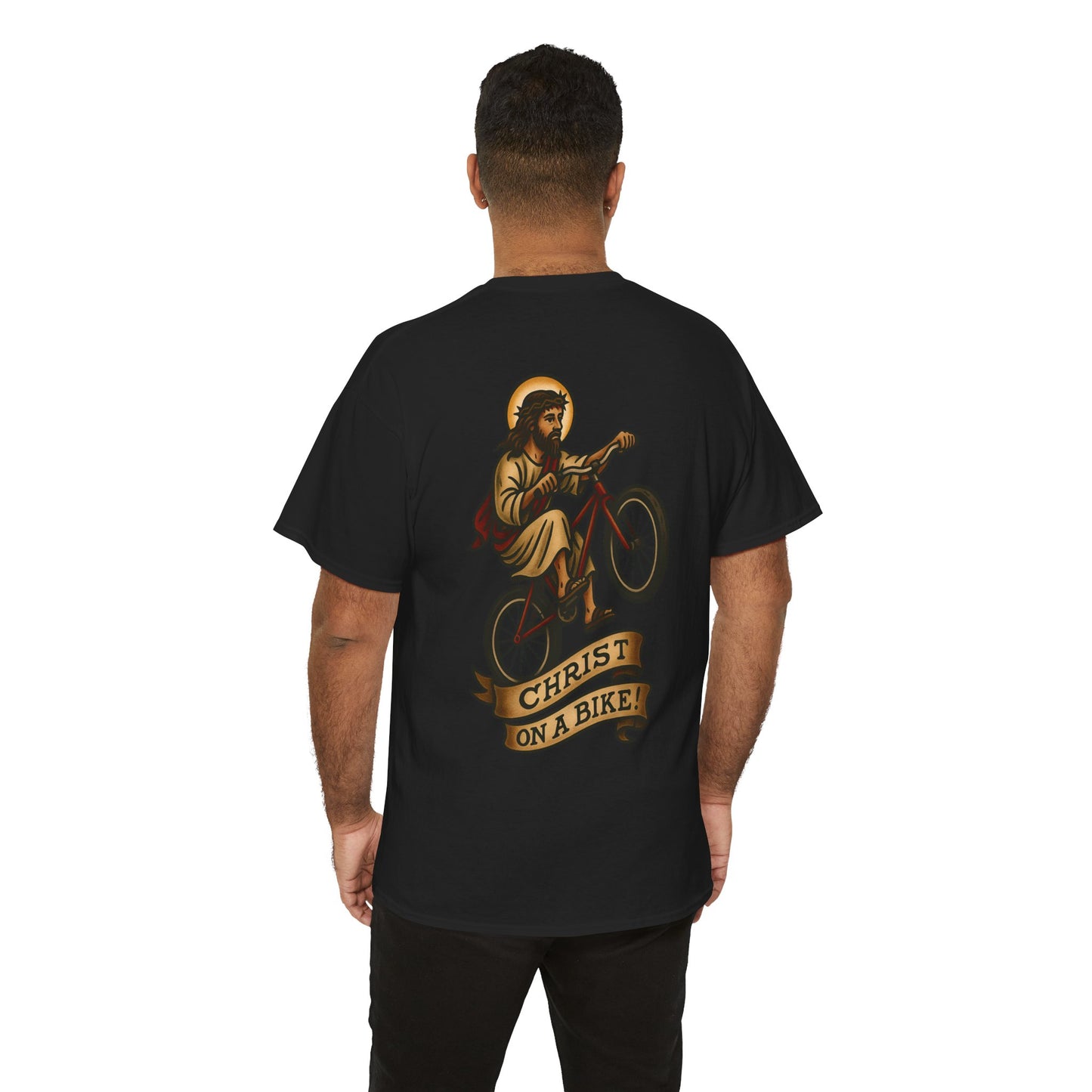 Christ on a Bike Unisex Tee.